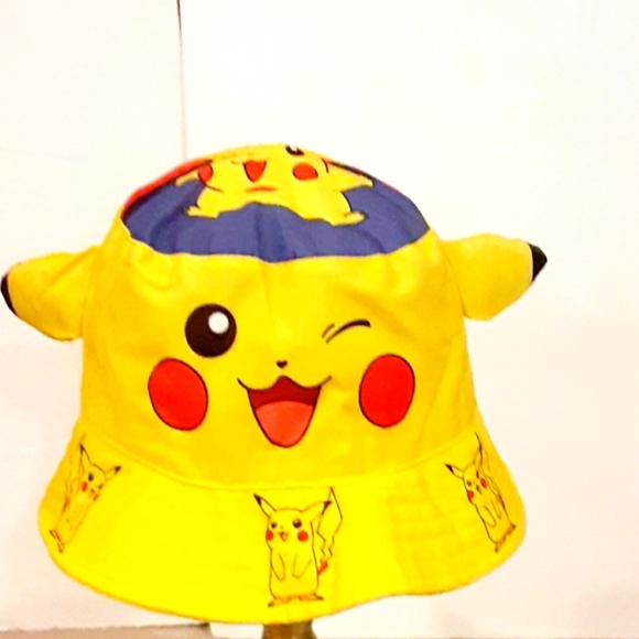 Unlisted Other - Pikachu Youth Summer Bucket Fishing Hat